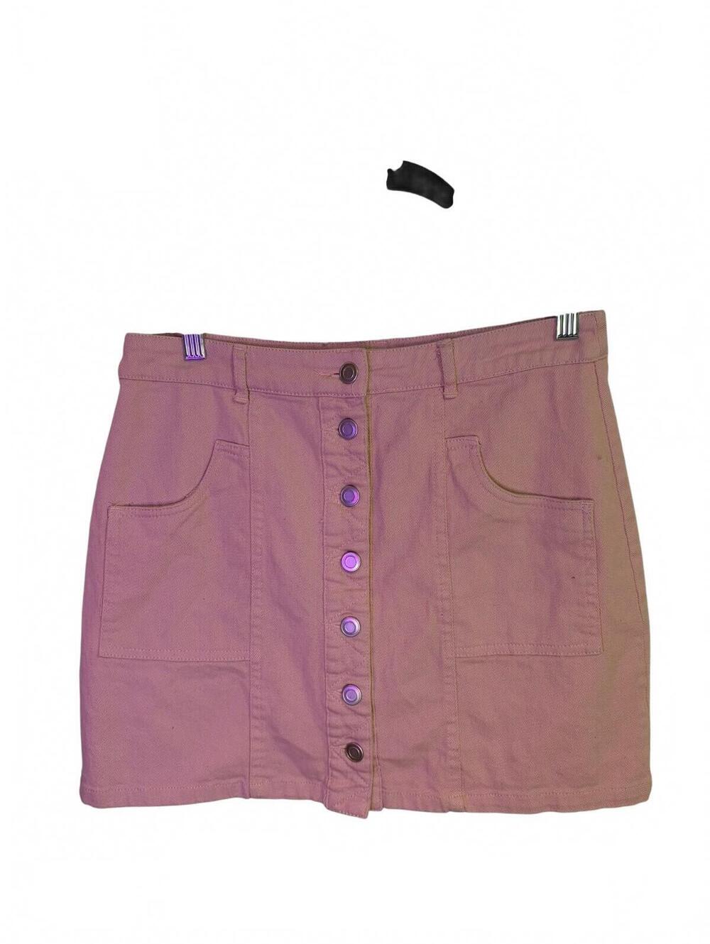 Pink Denim Skirt by Peach love size Med